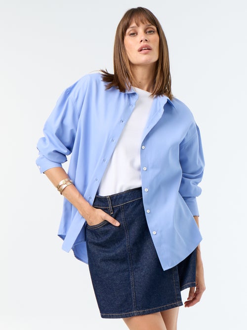 Rokbroek van ongewassen denim - Kiabi