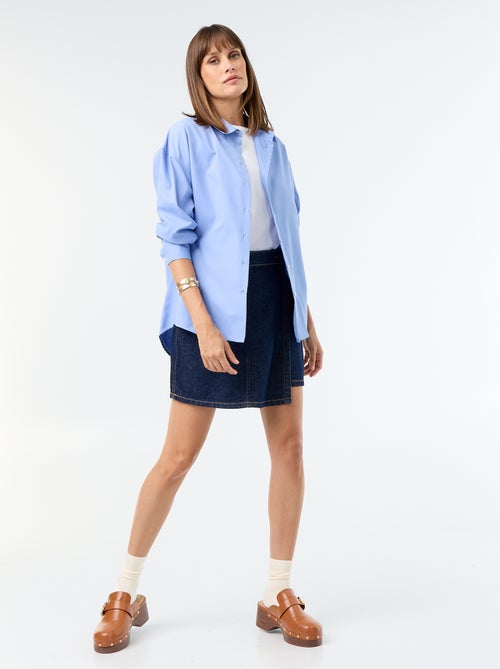 Rokbroek van ongewassen denim - Kiabi