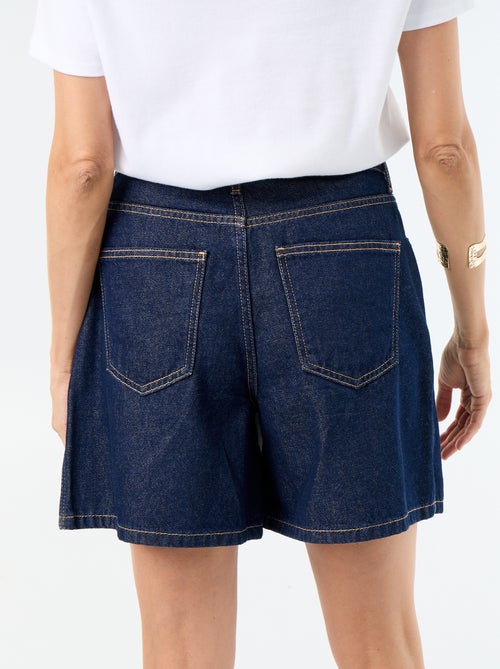 Rokbroek van ongewassen denim - Kiabi