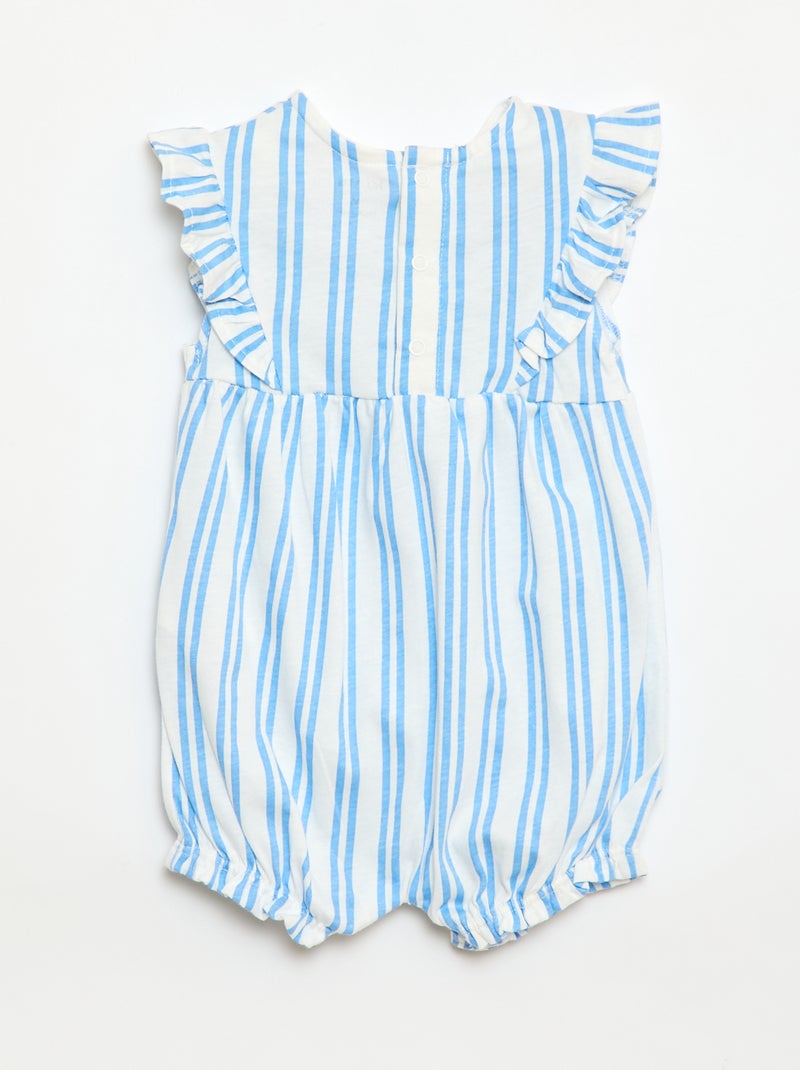 Romper met print van katoenen jersey Wit - Kiabi