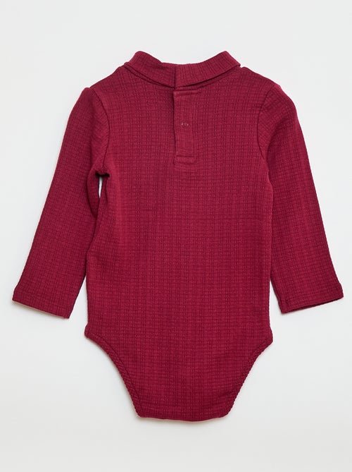 Rompertje met fijn ajourmotiefje en opstaande kraag - Kiabi