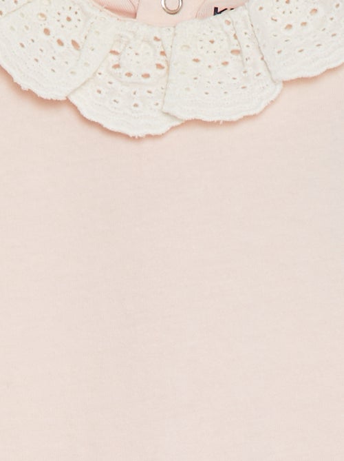 Rompertje met kraagje in broderie anglaise - Kiabi