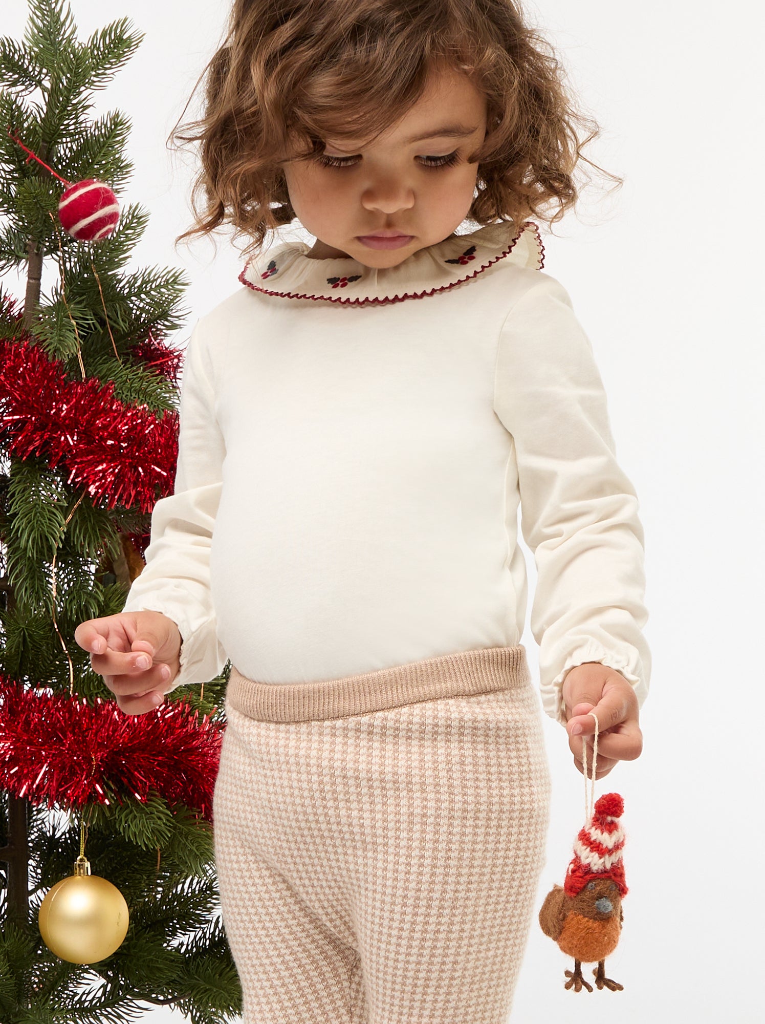 Rompertje met lange mouw en peterpankraagje