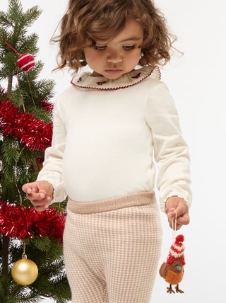 Rompertje met lange mouw en peterpankraagje