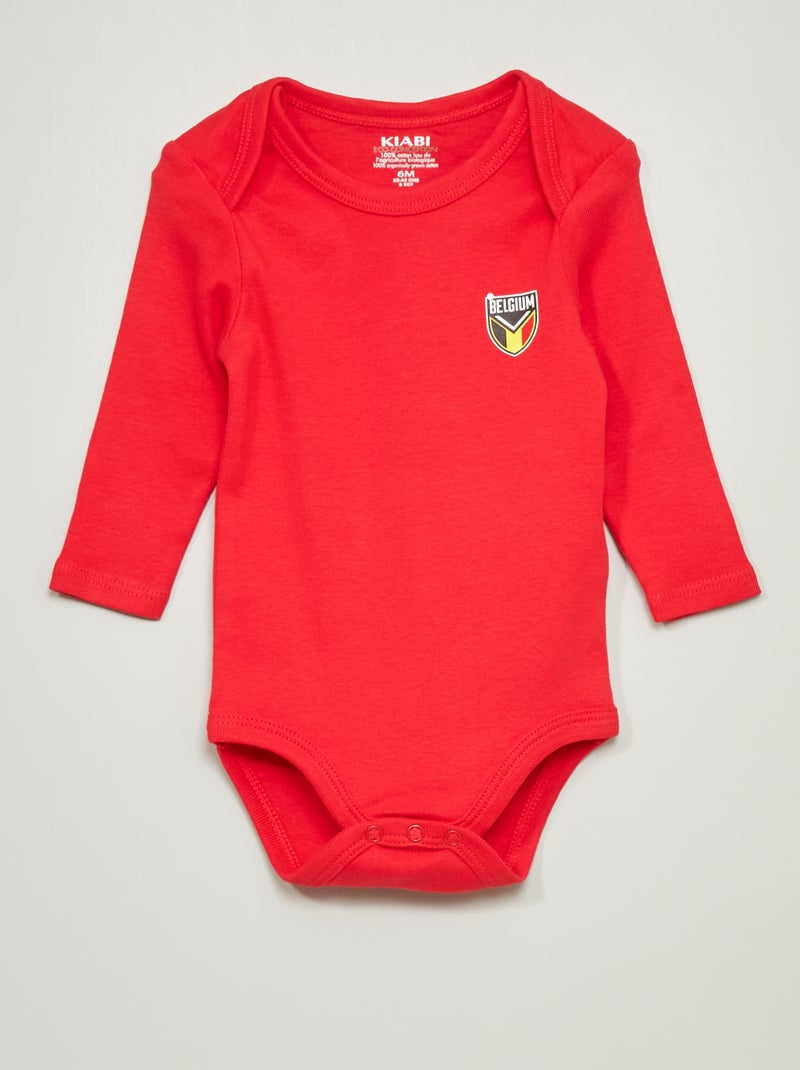 Rompertje met lange mouw ROOD - Kiabi