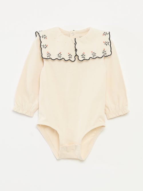 Rompertje van katoenen jerseystof met lange mouwen - Kiabi