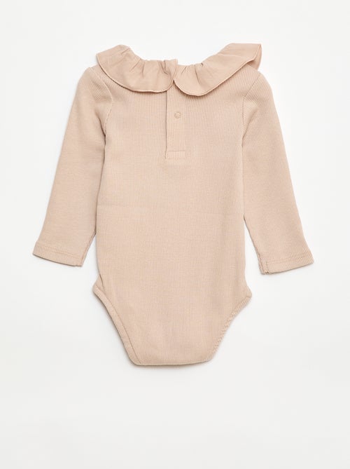 Rompertje van ribstof met kraagje - Kiabi