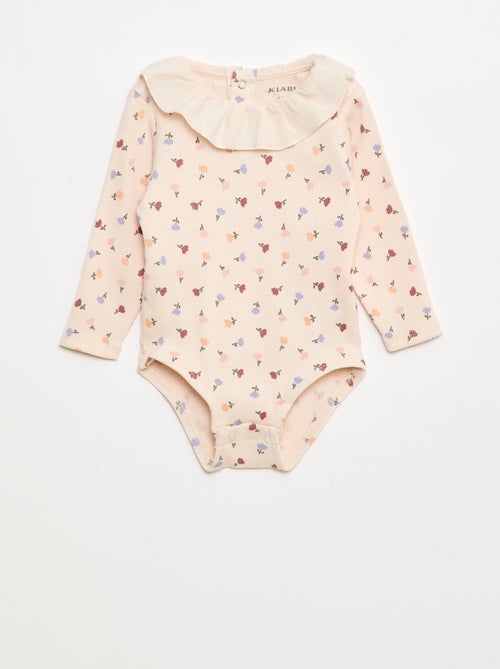 Rompertje van ribstof met kraagje - Kiabi