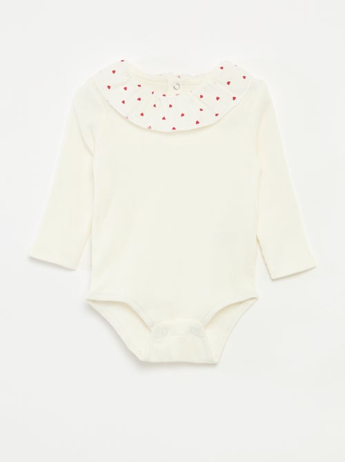 Rompertje van ribstof met kraagje - Kiabi