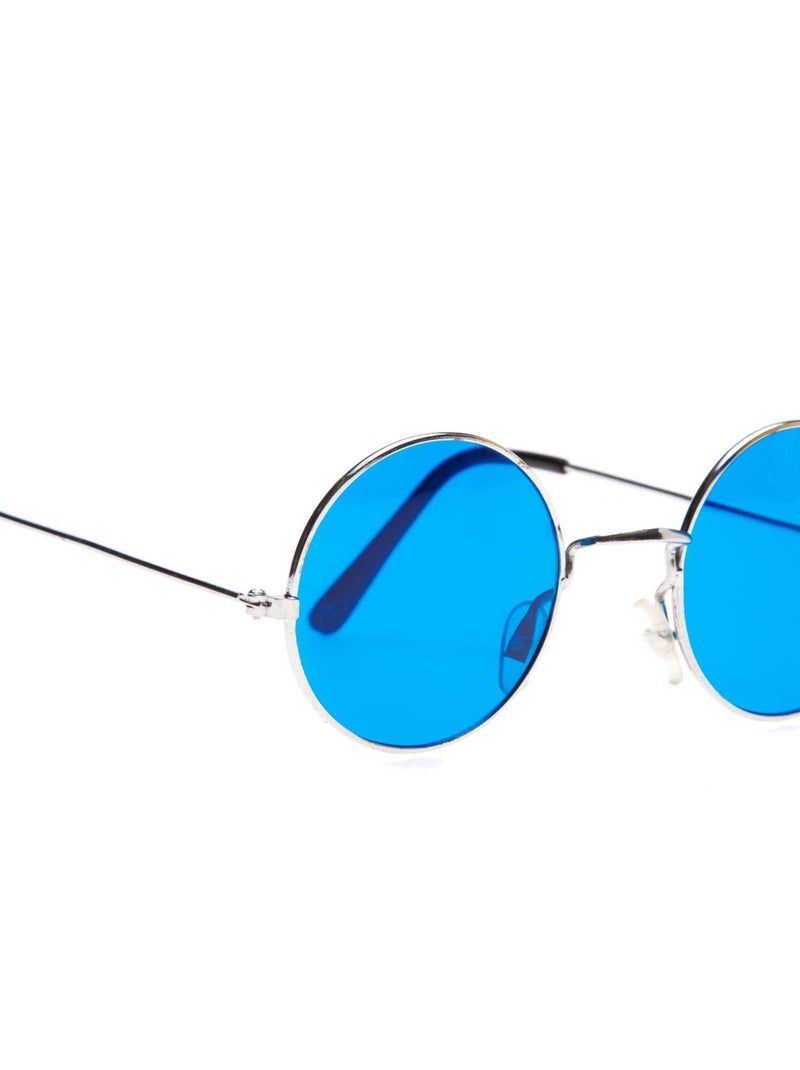 Ronde bril verkleedkleding hippie blauw - Kiabi