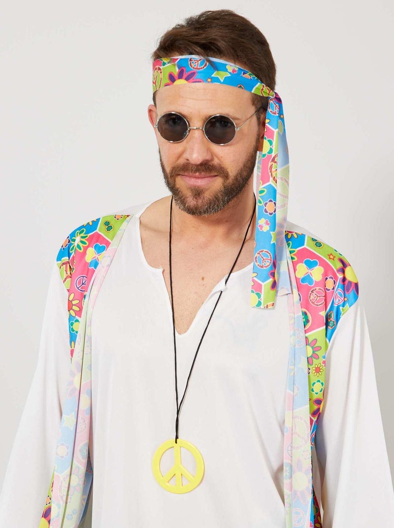 Ronde bril verkleedkleding hippie zwart - Kiabi