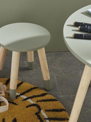 Ronde, houten kruk