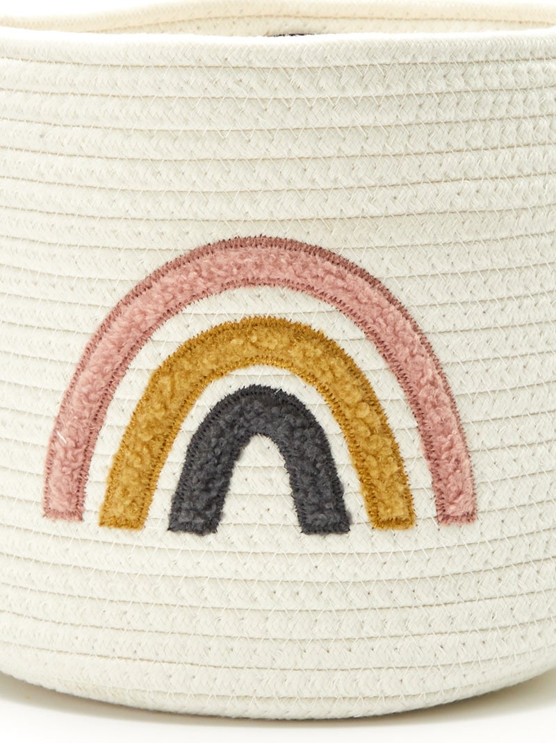 Ronde mand van touw - Regenboog Rose - Kiabi