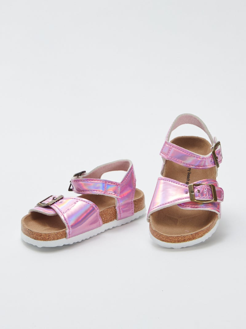 Roze holografische 'My beach spirit'-sandalen ROSE - Kiabi