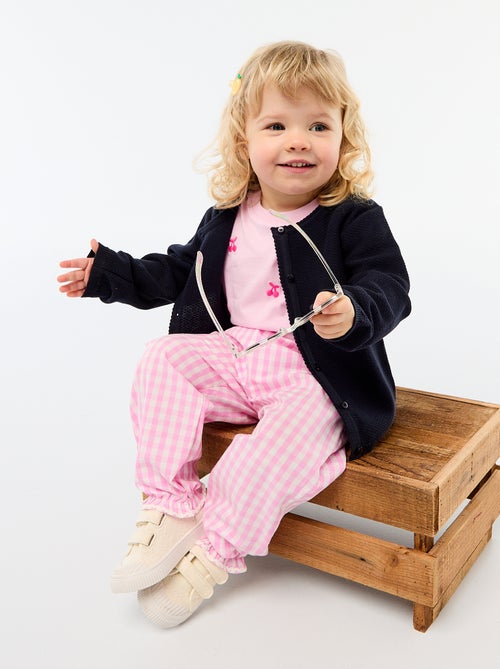 Roze vichybroek van katoenpopeline - Kiabi