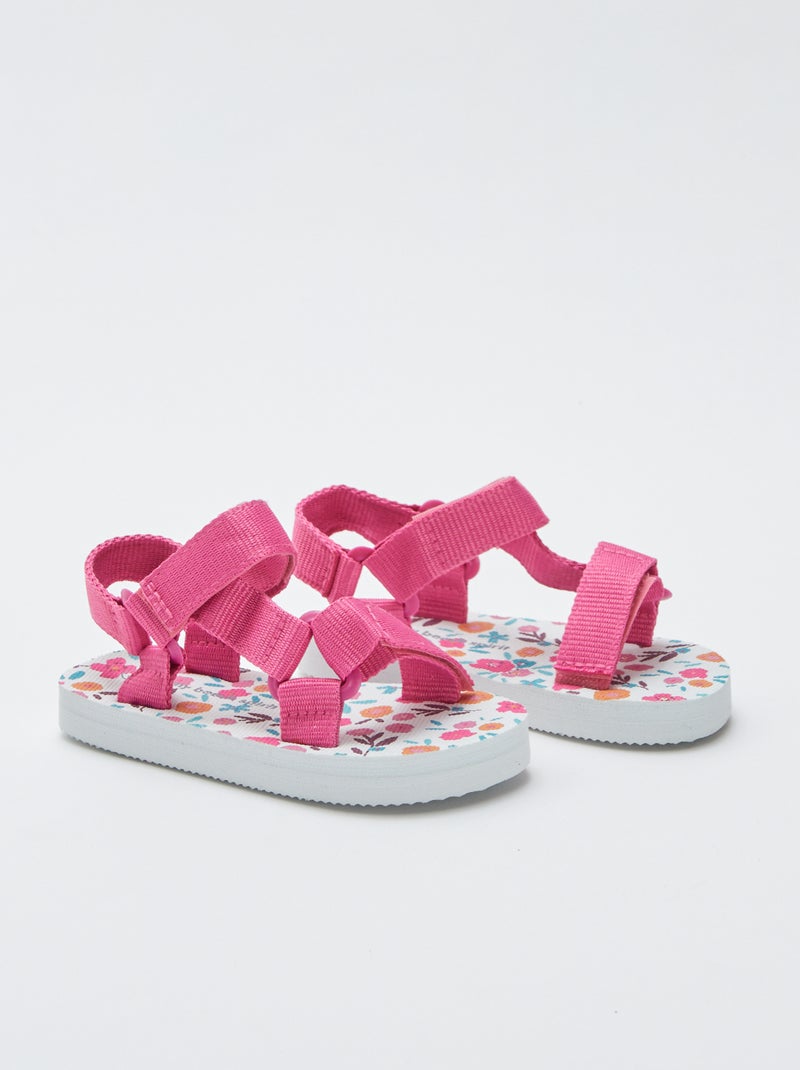 Rubberen sandalen met bloemmotiefje 'My beach spirit' ROSE - Kiabi