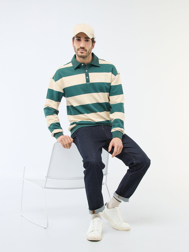 Rugbypolo met lange mouwen Wit - Kiabi
