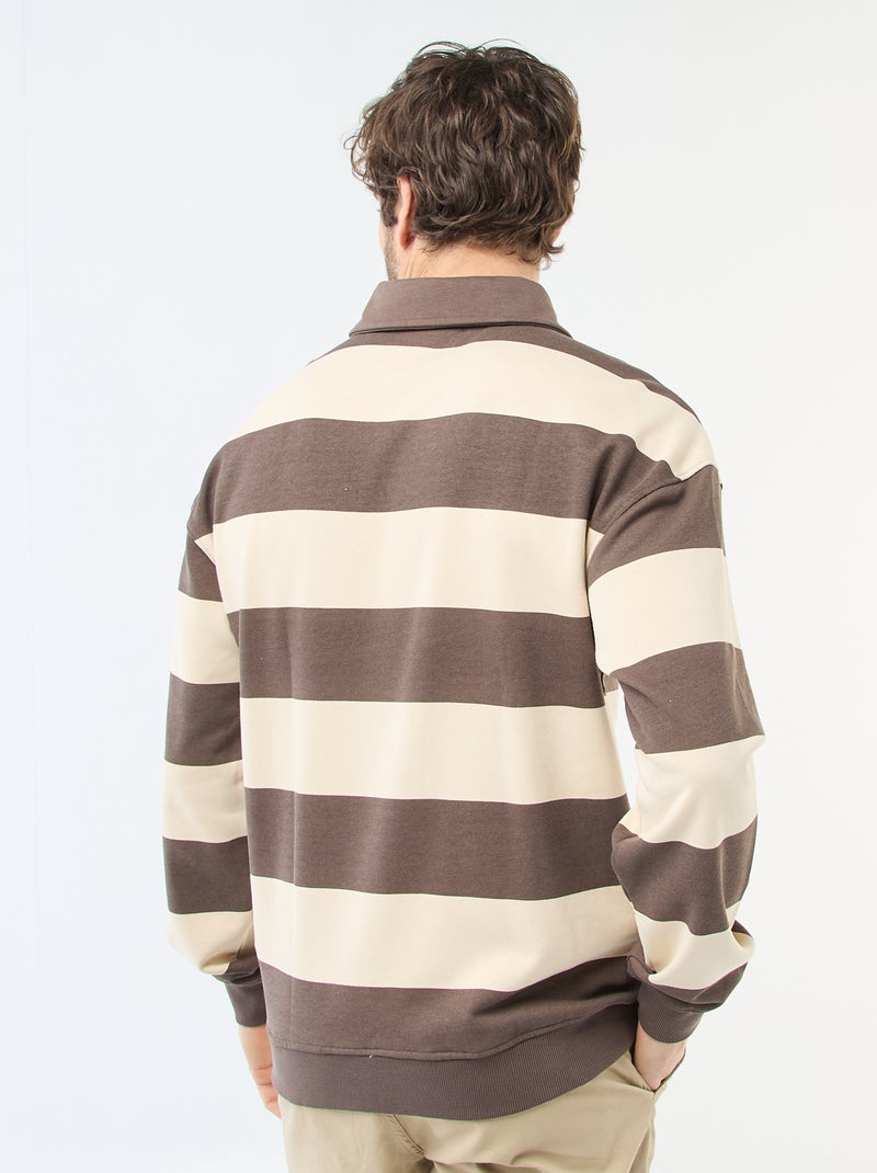 Rugbypolo met lange mouwen Wit - Kiabi