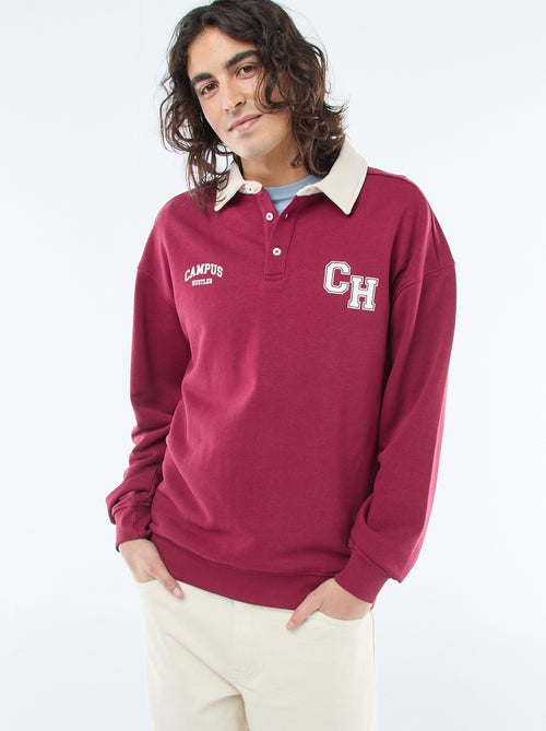 Rugbystijl polo met lange mouwen - Kiabi