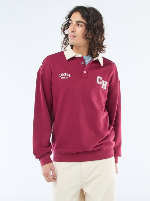 Rugbystijl polo met lange mouwen - Kiabi