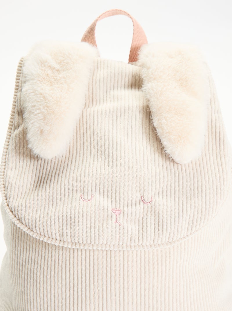Rugzak met dierenlook en oren Biege - Kiabi