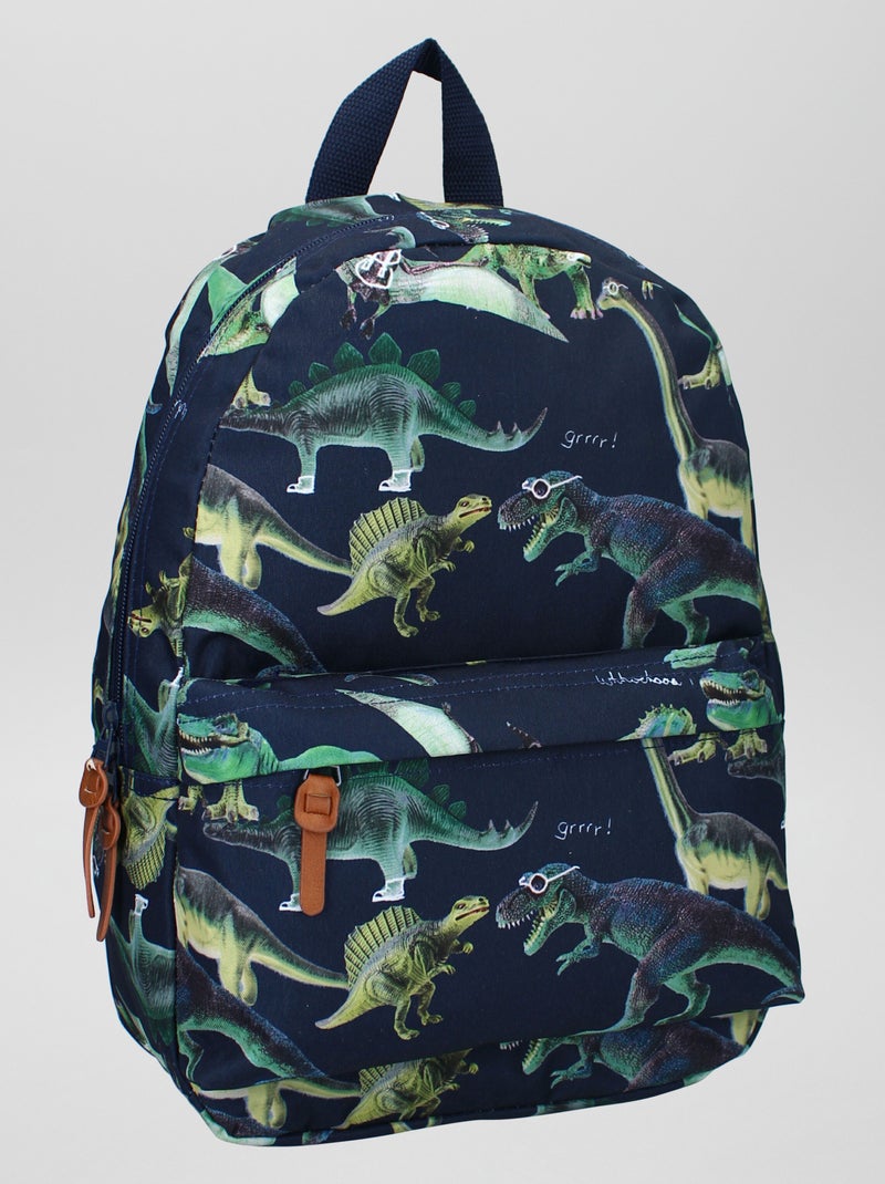 Rugzak met dinosaurusprint BLAUW - Kiabi