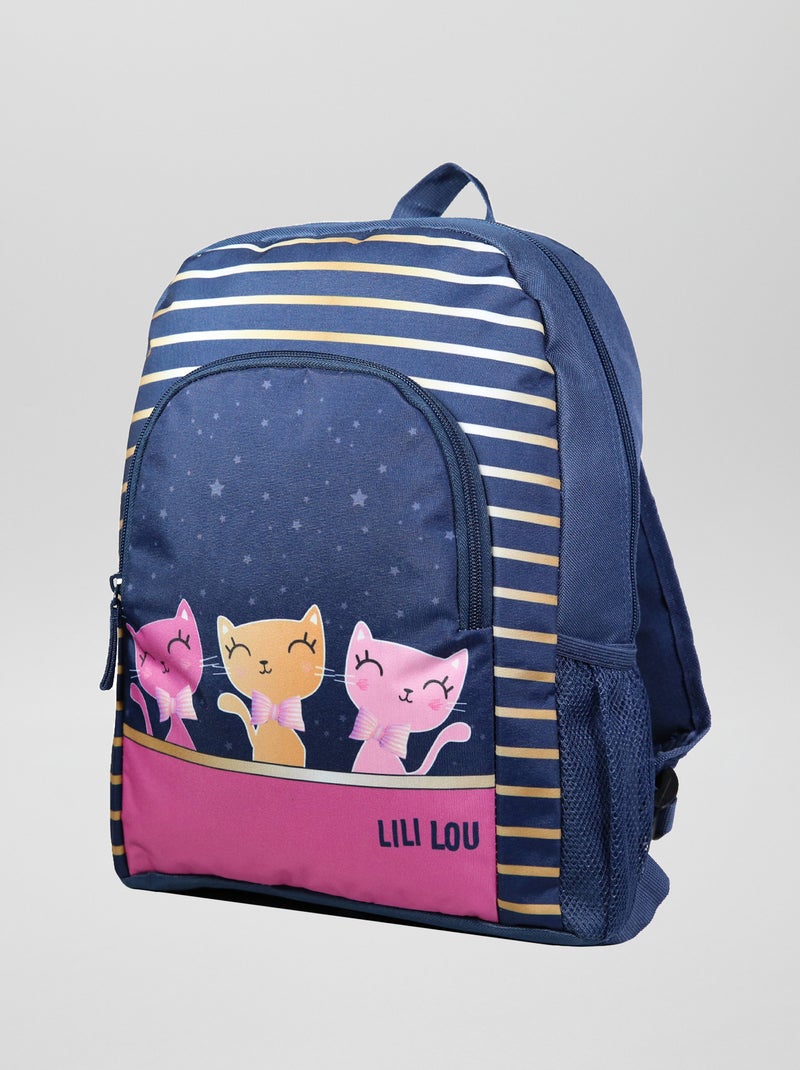 Rugzak met kattenprint BLAUW - Kiabi