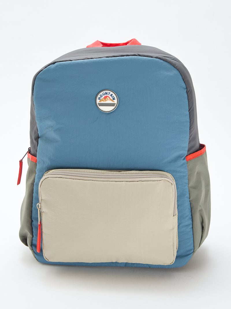 Rugzak met kleurvlakken Blauw - Kiabi