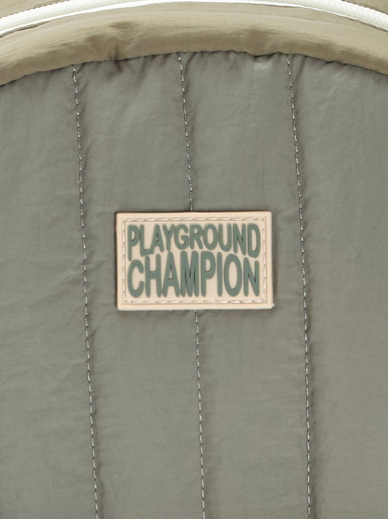 Rugzak van twee materialen Groen - Kiabi