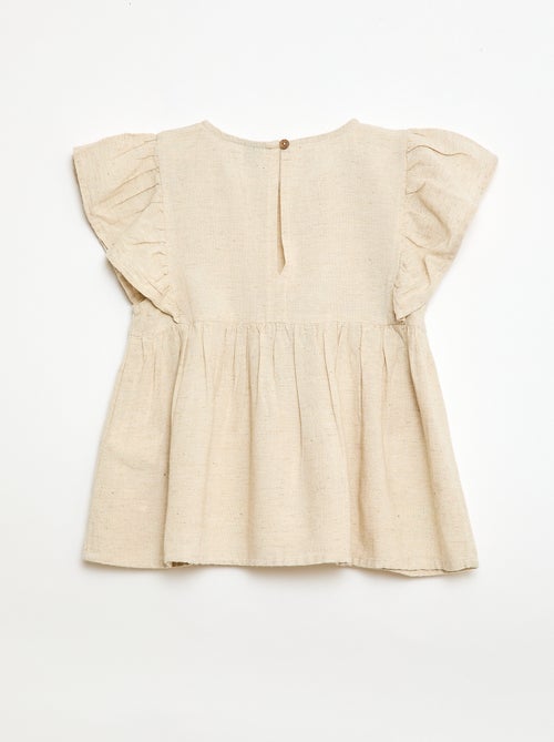 Ruime blouse van gemengd linnen - Kiabi