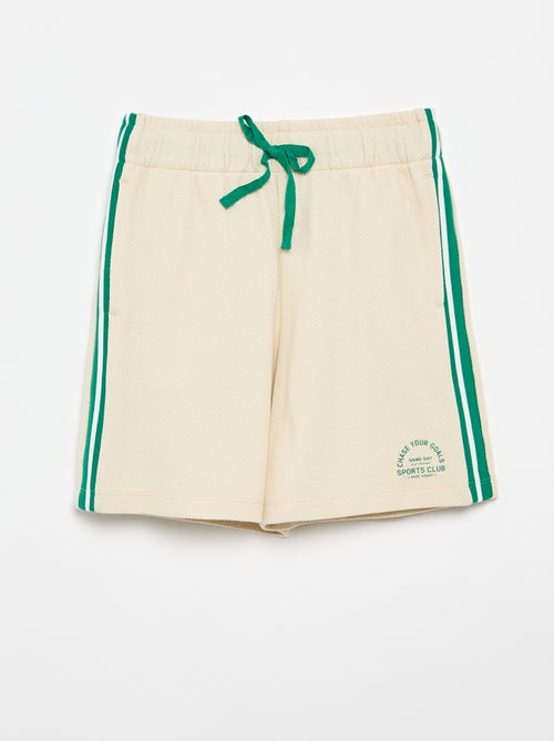 Ruime short met contrasterende strepen aan de zijkanten - Kiabi