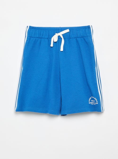 Ruime short met contrasterende strepen aan de zijkanten - Kiabi