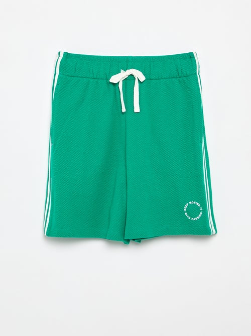 Ruime short met contrasterende strepen aan de zijkanten - Kiabi