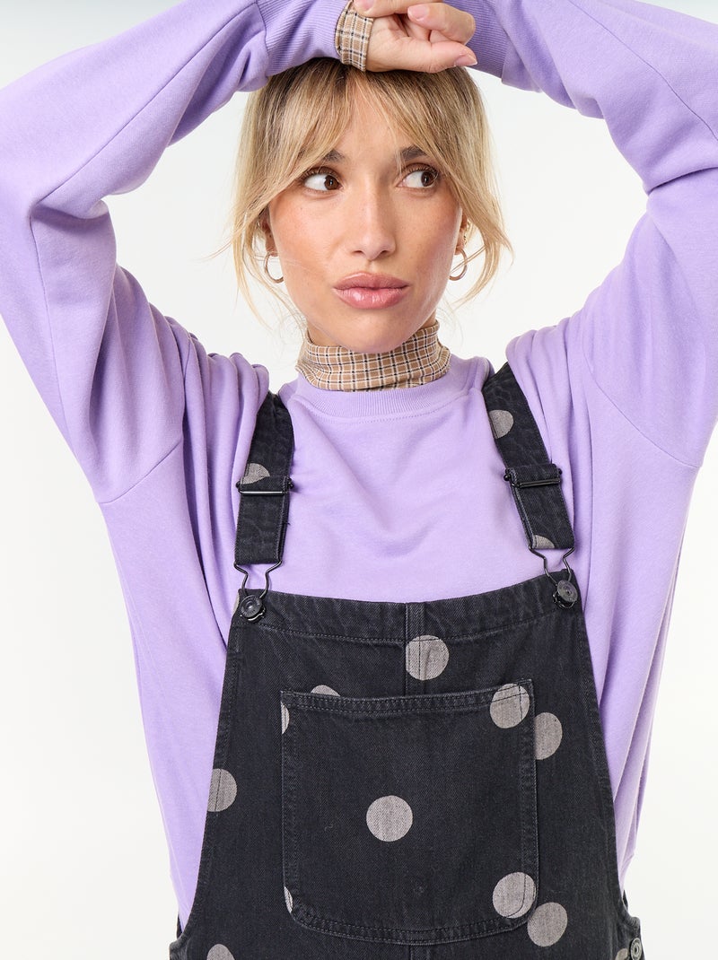 Ruime tuinbroek met stippen Blauw - Kiabi
