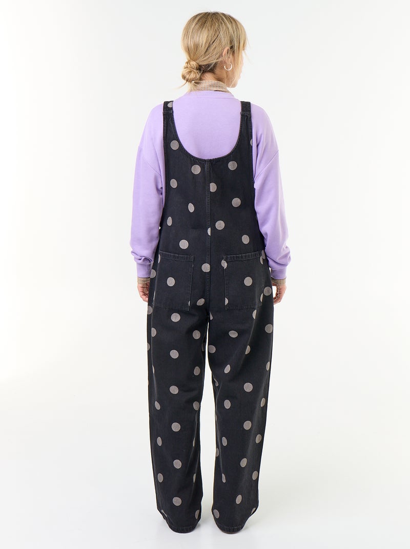Ruime tuinbroek met stippen Blauw - Kiabi