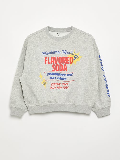 Ruimvallend bedrukt sweatshirt - Kiabi