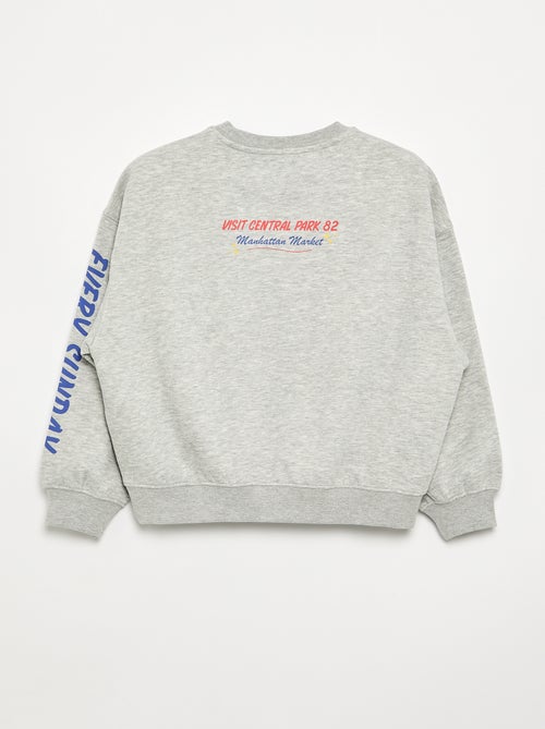 Ruimvallend bedrukt sweatshirt - Kiabi