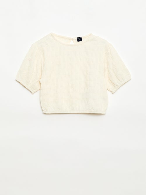 Ruimvallend T-shirt van fantasietricot - Kiabi