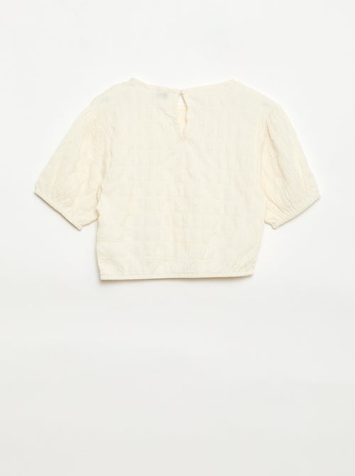 Ruimvallend T-shirt van fantasietricot - Kiabi