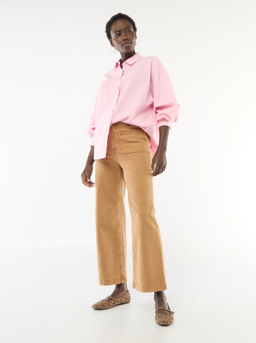 Ruimvallende blouse met knoopjes in schelpvorm - Kiabi