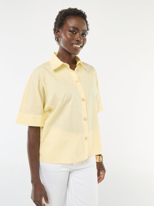 Ruimvallende blouse met knoopjes in stervorm - Kiabi