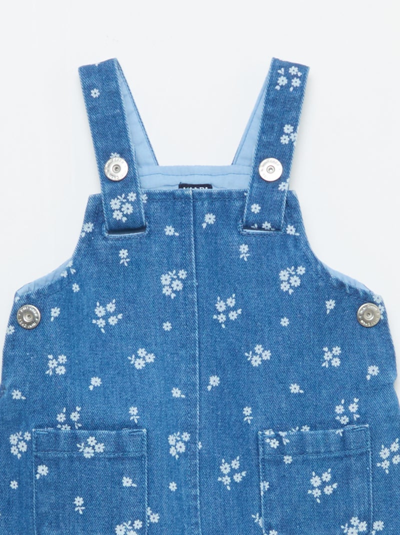 Salopetjurk met motief Blauw - Kiabi