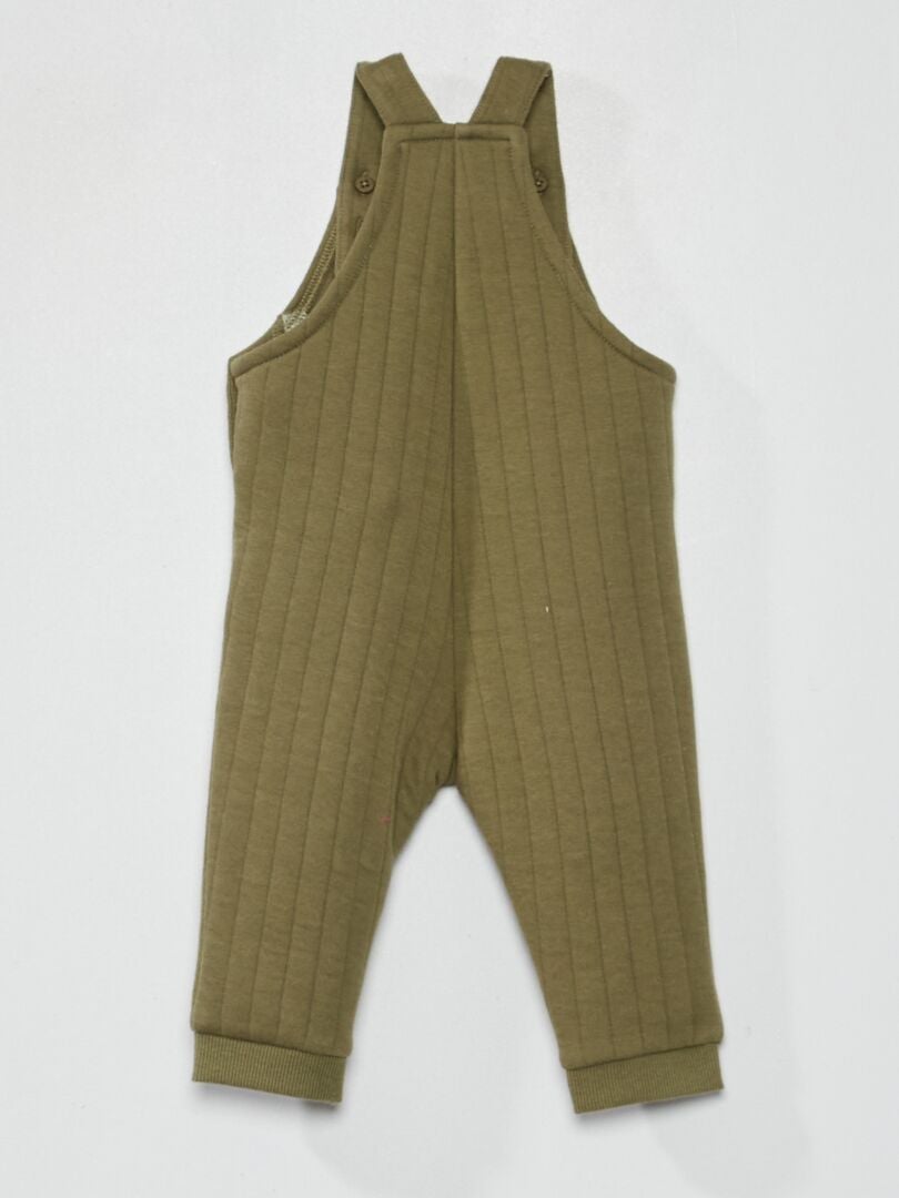 Salopette van gewatteerd tricot groen - Kiabi