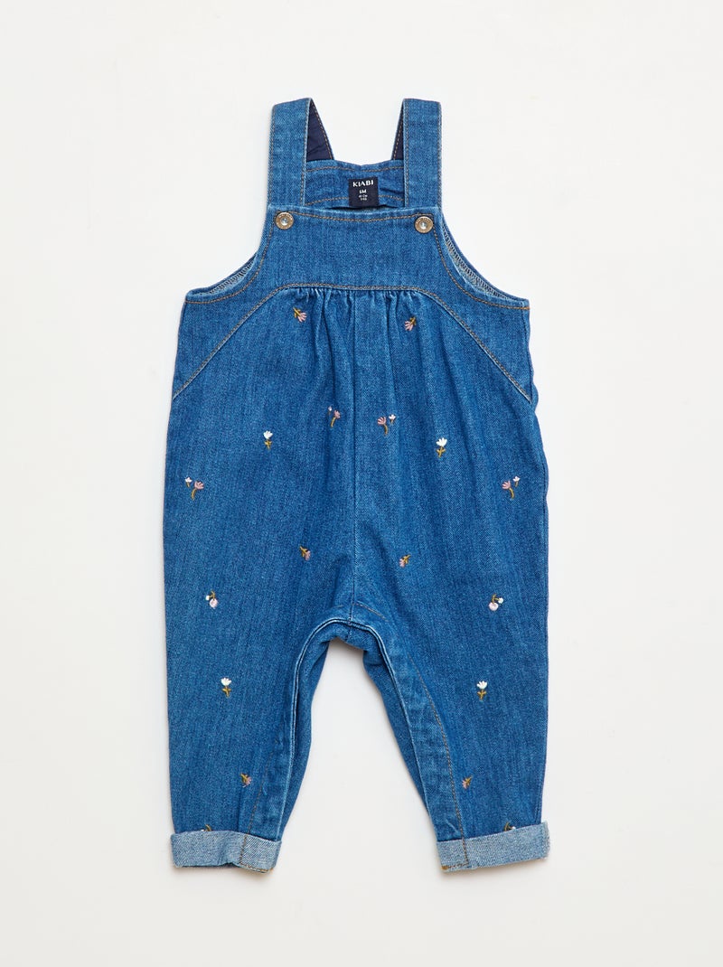 Salopette van spijkerstof met motiefje Blauw - Kiabi