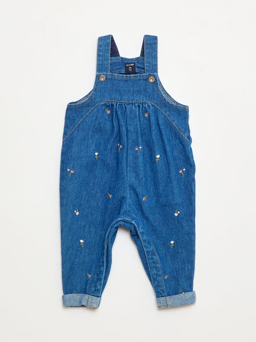 Salopette van spijkerstof met motiefje - Kiabi