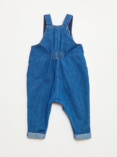Salopette van spijkerstof met motiefje - Kiabi