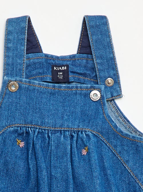 Salopette van spijkerstof met motiefje - Kiabi