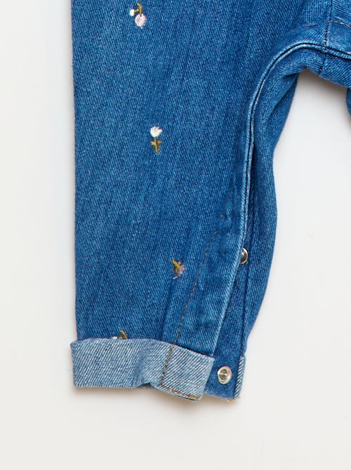 Salopette van spijkerstof met motiefje - Kiabi