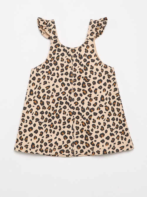 Salopettejurk met luipaardprint - Kiabi Salopettejurk met luipaardprint - Kiabi