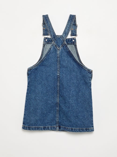 Salopettejurk van denim met 2 opgestikte zakken - Kiabi